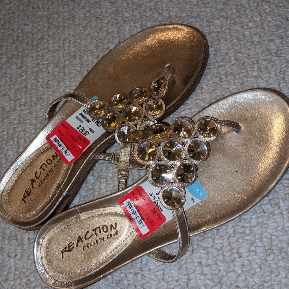 Gold slippers